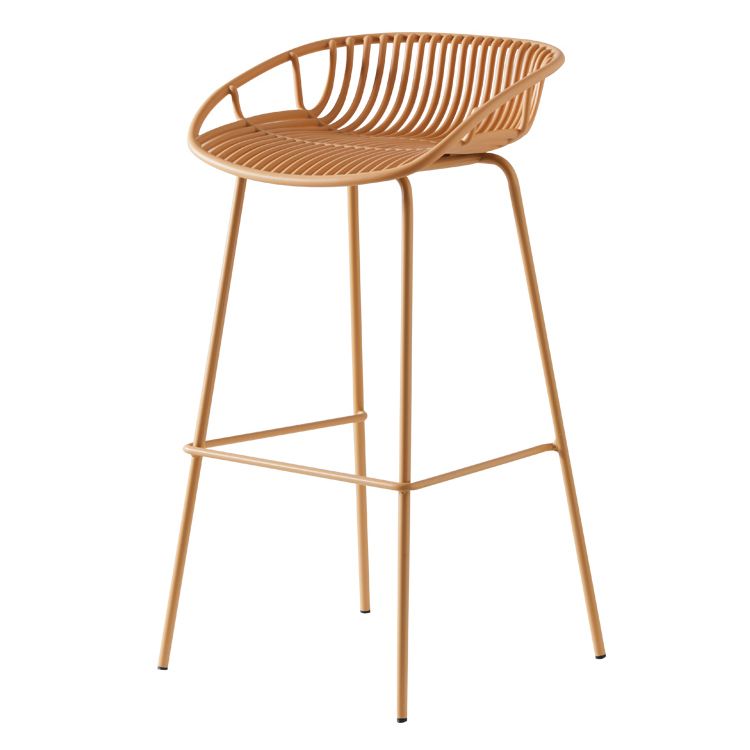 Modern Low Back Bar & Counter Stool Bucket Metal Indoor Counter Stools