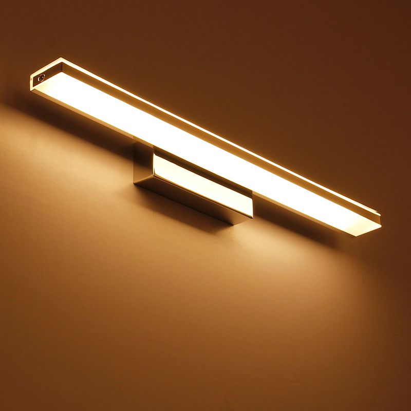 Stainless Steel Linear Wall Lamp Sconce Minimalism Sconce Light Fixture for Bathroom