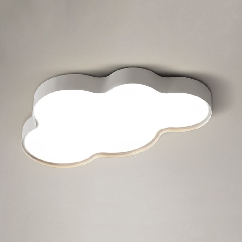 Modern Style Cloud Shape Flush Mount Acrylic 1-Light Ceiling Light for Bedroom