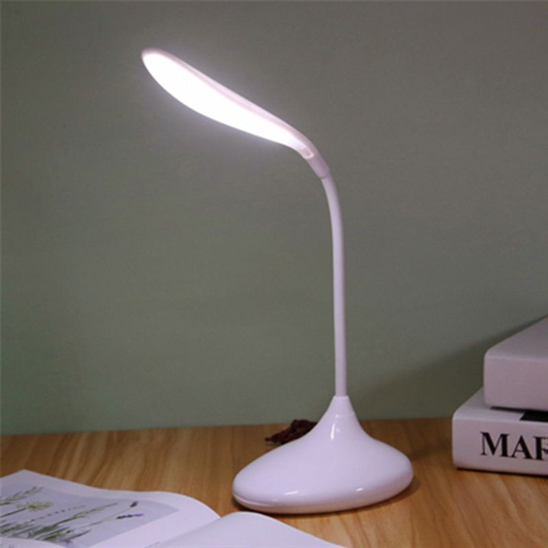 Rotatable Arm LED Standing Desk Lamp Blue/White USB Charging Reading Light for Study