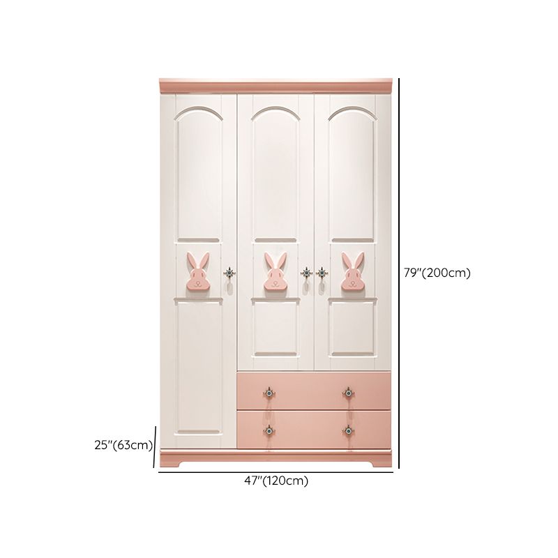 Manufactured Wood Kids Closet Modern Soft Close Drawer Wardrobe Closet for Bedroom