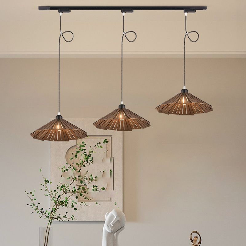 Wood Hanging Pendant Light Modern Style Suspension Pendant Light