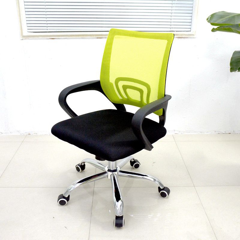 Fixed Arms Office Chair Contemporary Mid Back Home Task Chair