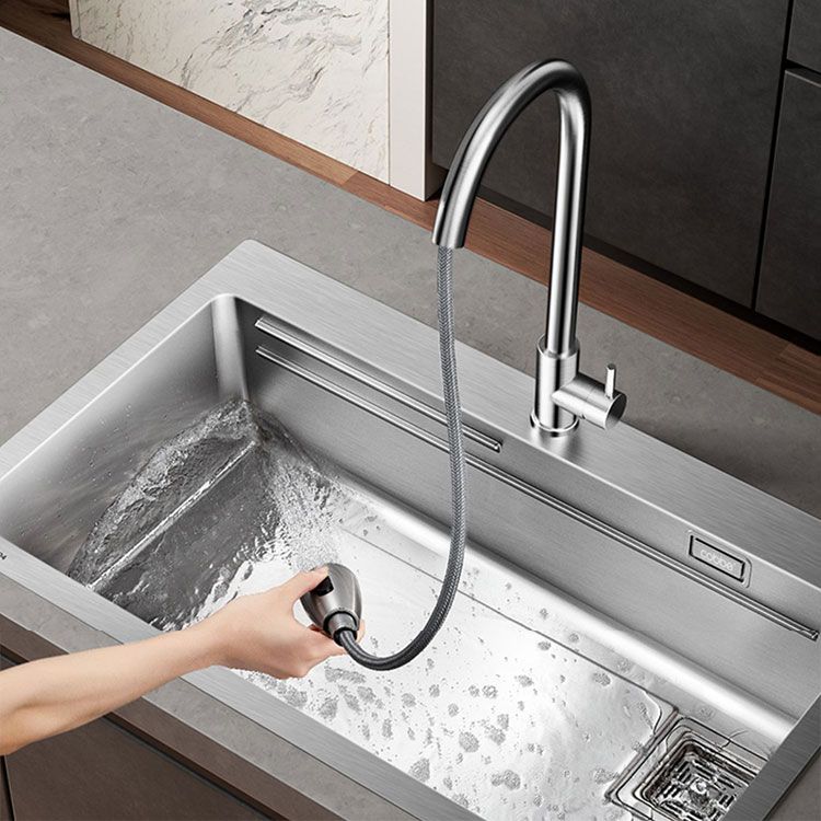 Modern Style Kitchen Sink Drop-In Stainless Steel Noise-cancelling Design Kitchen Sink