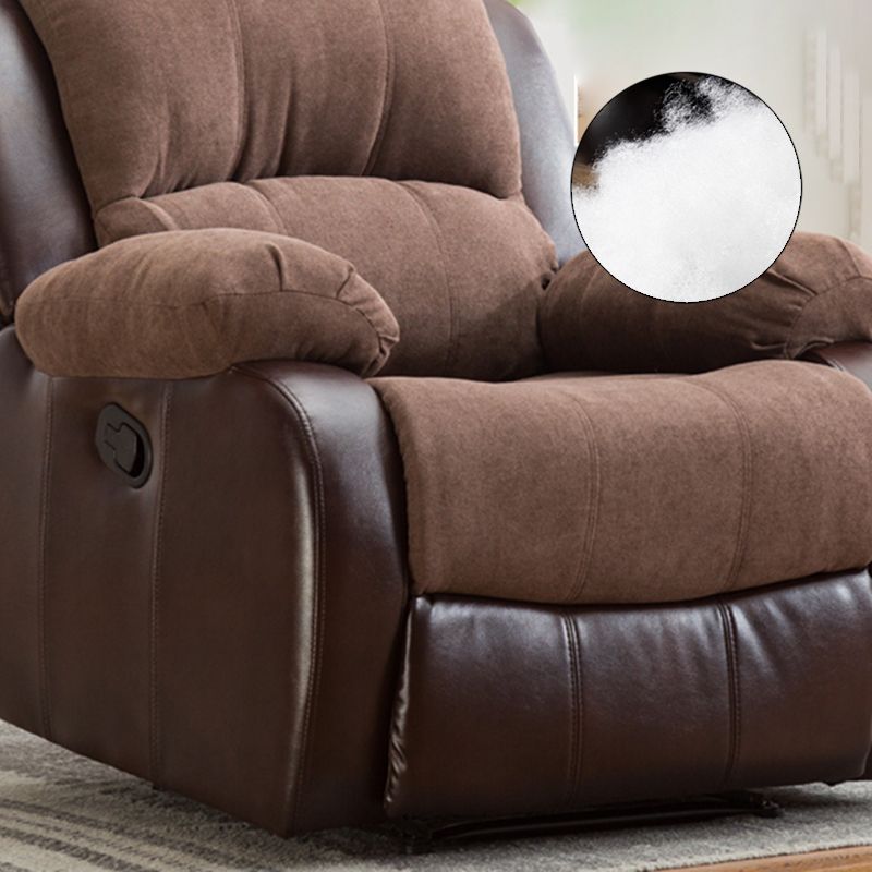 Contemporary Recliner Chair with Lumbar Metal Frame Standard Recliner