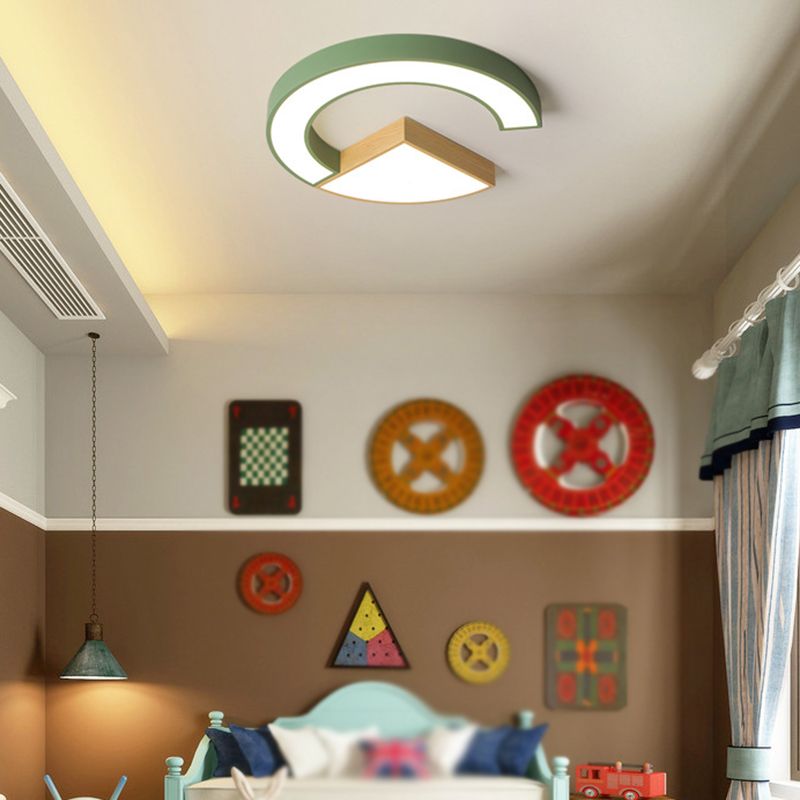 Modern Style Geometry Shape Ceiling Light Metal 2 Light Ceiling Light for Restaurant