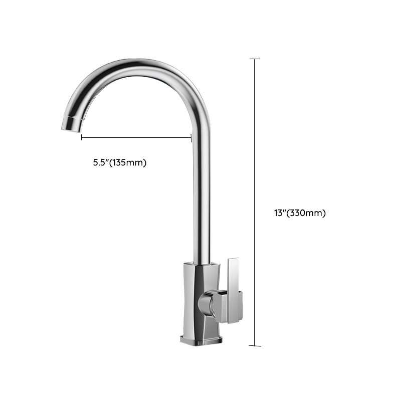 Modern Style Kitchen Faucet Copper Lever Handle Kitchen Faucet