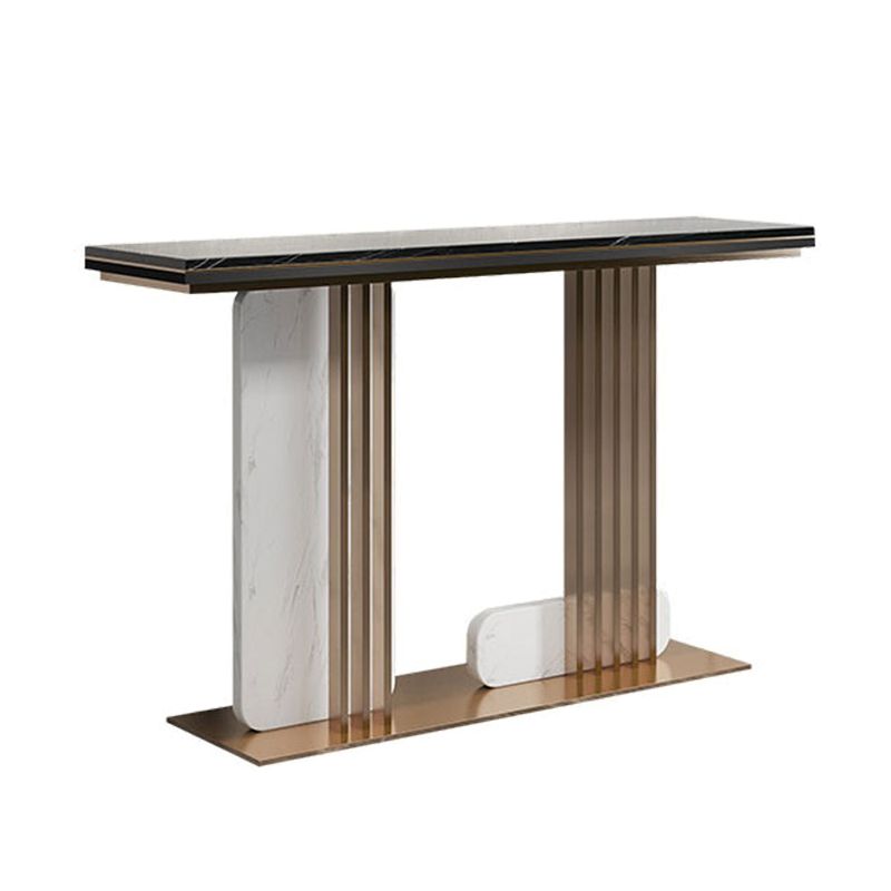 13.8" W Console Table Glam Slate Stain Resistant Rectangle End Table