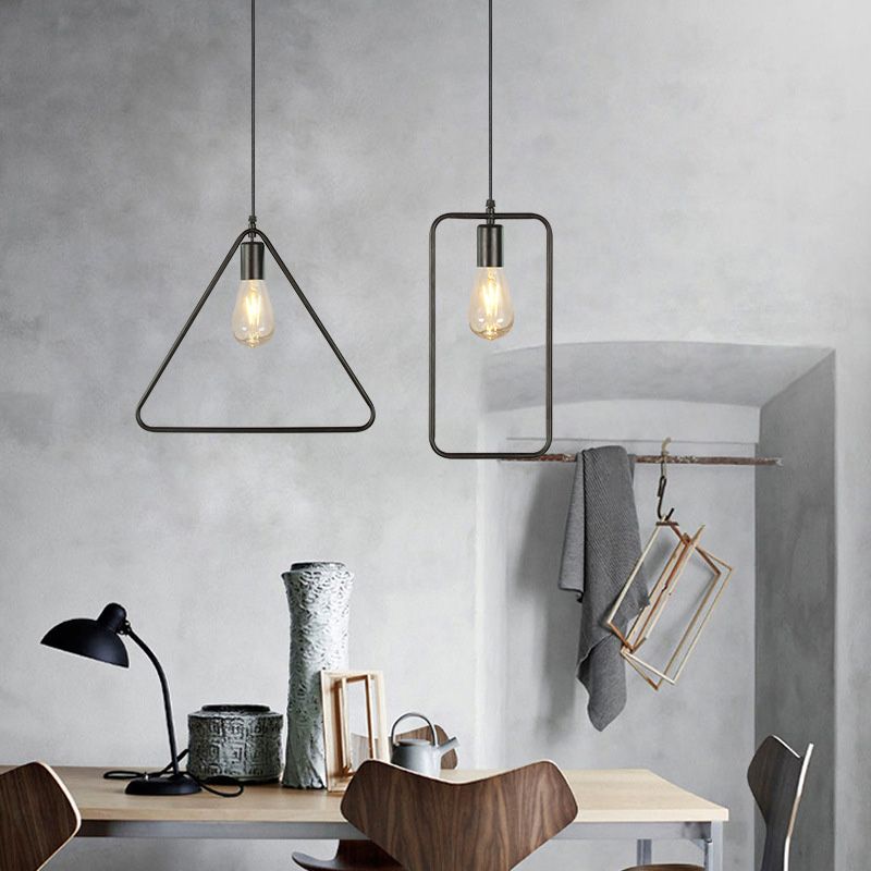 Industrielle minimalistische geometrische Bauernhause Deckenleuchte für Esszimmer Café -Shop