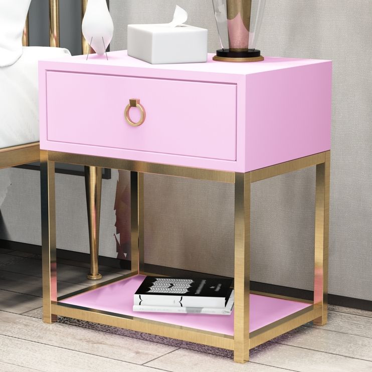 Wooden Bedside Cabinet Table Modern Minimalist Bedside Table with Legs