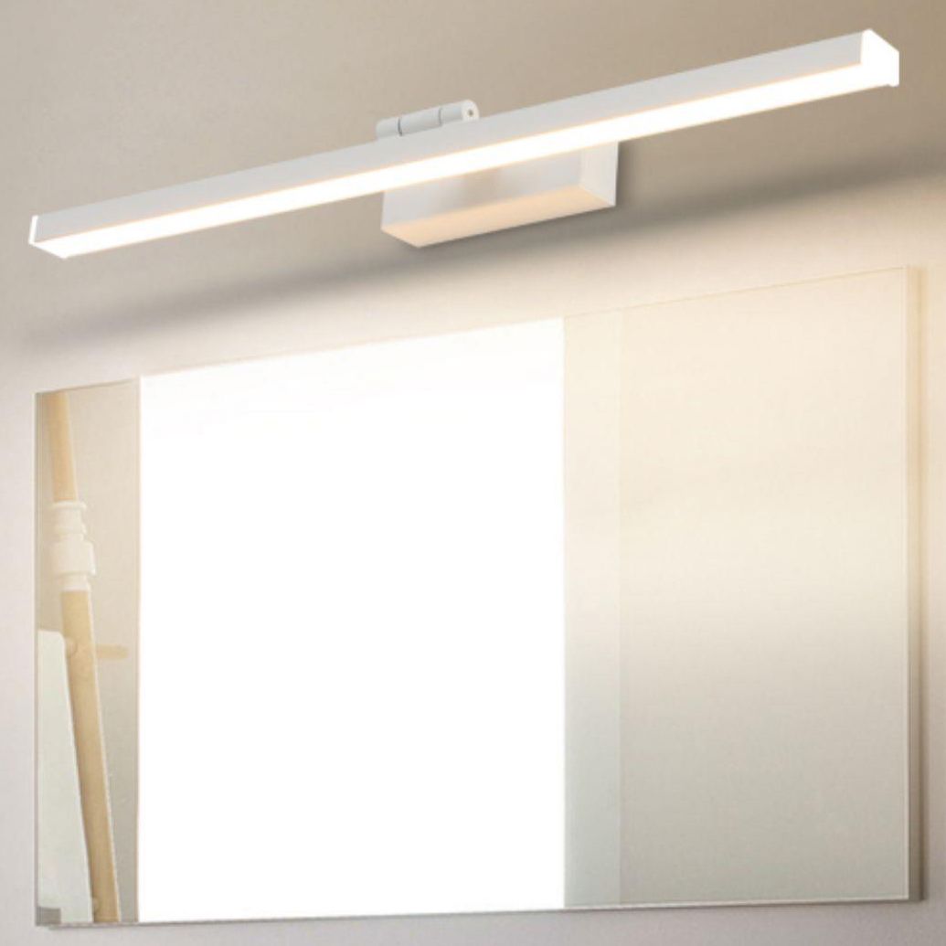 Postmodern Aluminum Vanity Light Straight White LED Mirror Light for Bathroom