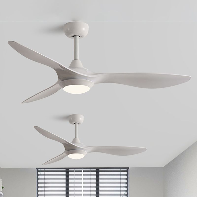 Fan Shape Metal Ceiling Fan Modern Style 1 Light Ceiling Mount Fan Fixture for Living Room