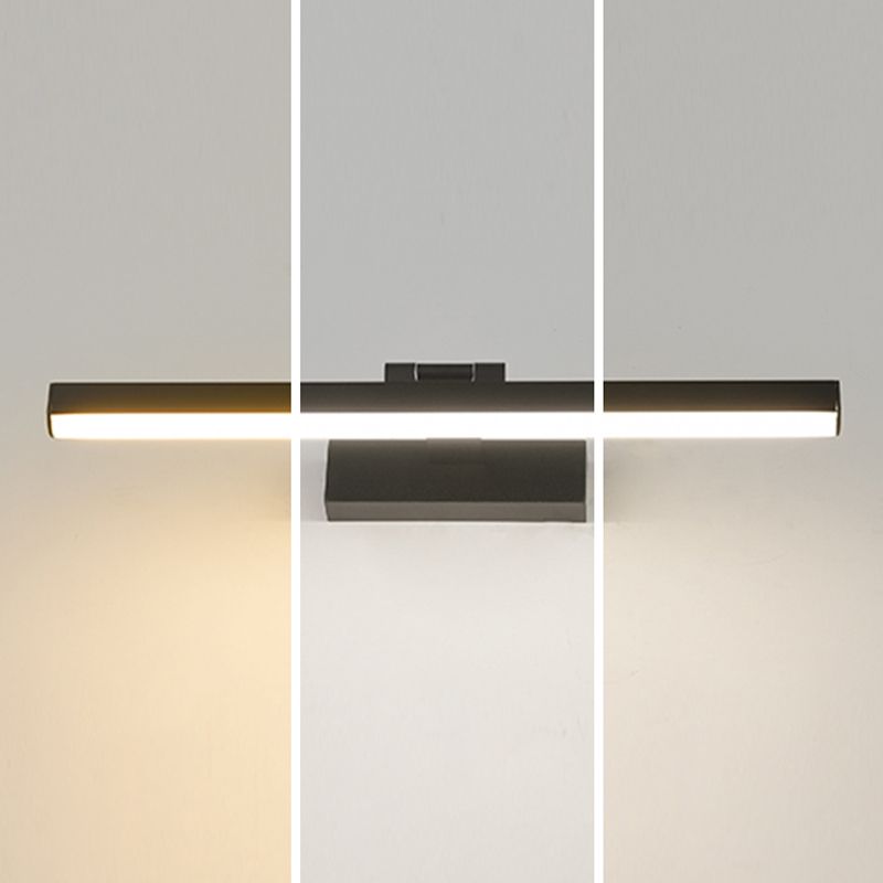 Moderne stijl strip vorm muurverlichting metaal 1 licht sconce licht voor doucheruimte