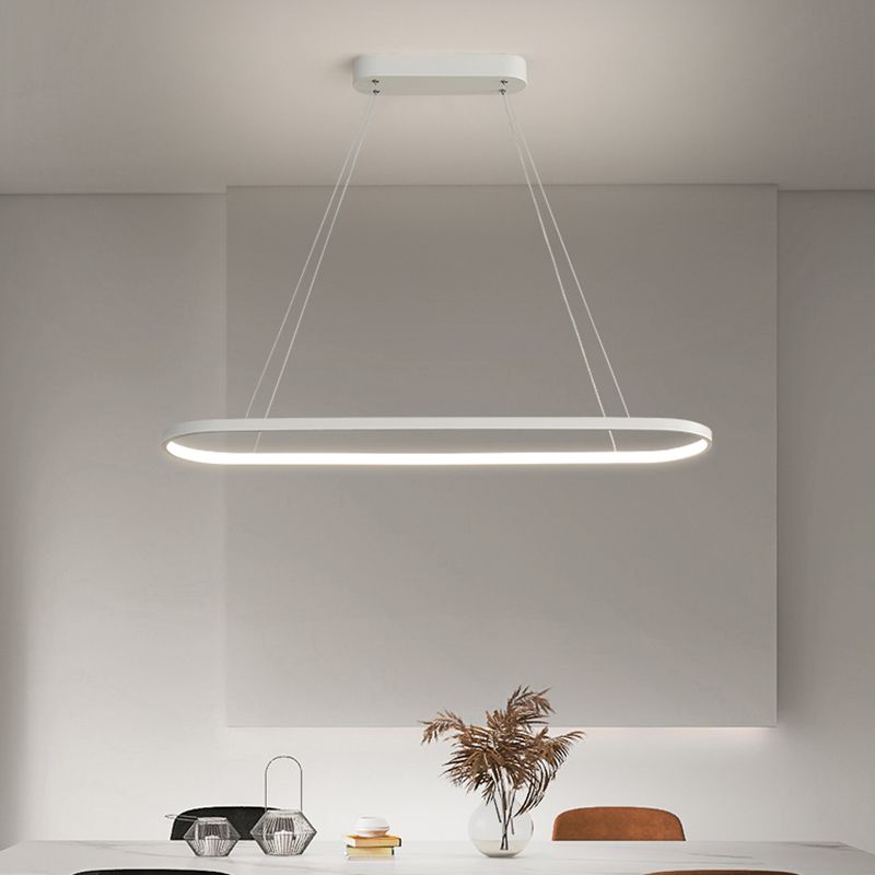 Modern Simple Hanging Lamp Ring Shape LED Pendant Light Fixture for Dining Room