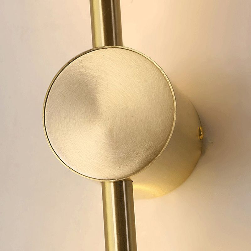 1-Light Linear Sconce Lights Modern Metal Wall Lighting Ideas in Gold