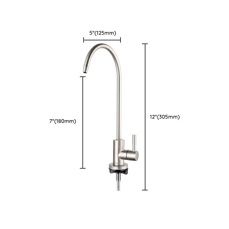 Modern Style Kitchen Filtered Faucet Copper Gooseneck Kitchen Filtered Faucet