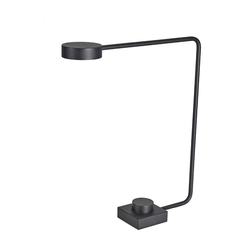 Angle d'angle droit d'étude en aluminium lampe à recharge nordique métallique Lumière avec bouton de puissance