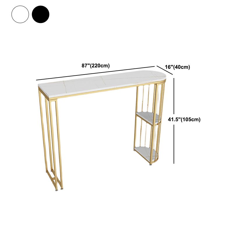 Traditional Luxury Bar Table Rectangle Bar Table with Sled Base