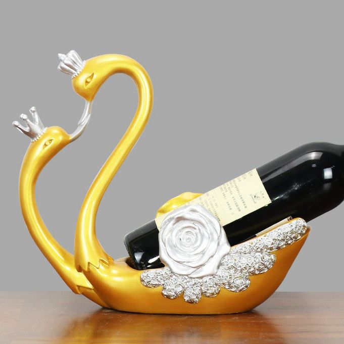 Glam Tabletop Wine Bottle Holder Resin Wine Rack Bottle for Room