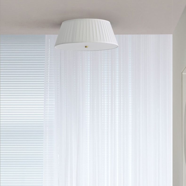 Luminaire encastré à tambour en tissu, plafonnier traditionnel pour salle à manger