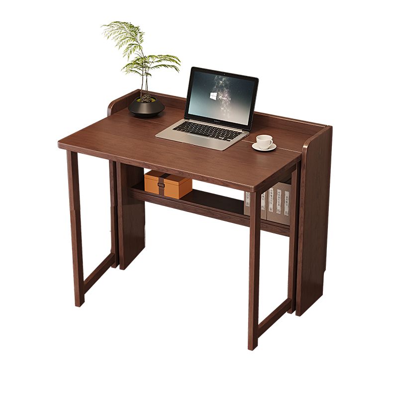 Home Kids Desk with Shelf Rubber Wood Writing Desk Kids Desk and Chair