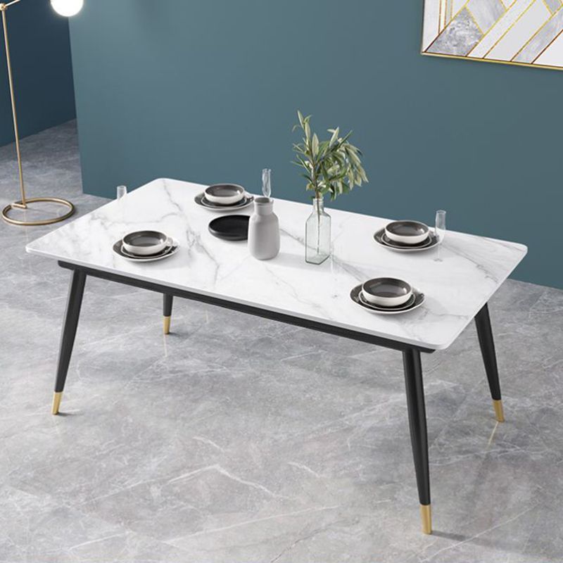 Modern Style Sintered Stone Dining Table Set 1/3/5/7 Pieces Dining Set for Home