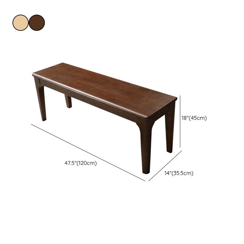 Contemporary Home Bench Solid Wood 17.7" Height Seating Bench with Legs