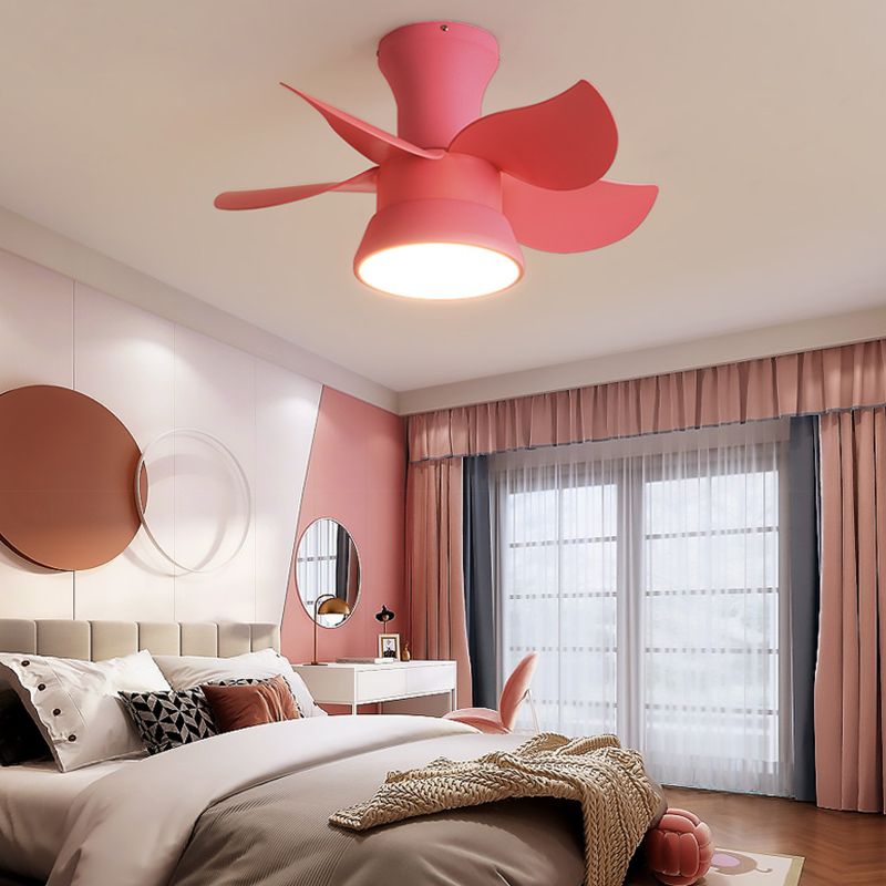 Ceiling Fan Light Metal LED Nordic Ceiling Flush Mount for Kids Bedroom