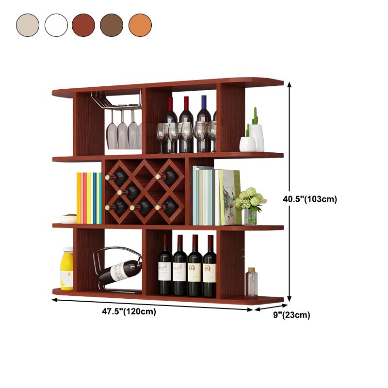 Modern Wood Wall Mounted Wine Rack 9.2"W X 41.2"H Wine Racks