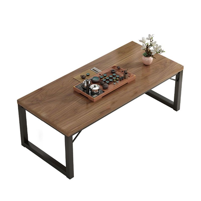 Modern Engineered Wood Writing Desk Rectangular Office Desk with Metal Legs