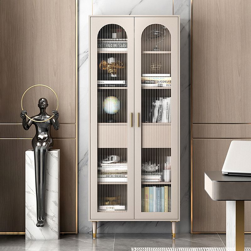 Urban Vertical Standard Bookshelf Manufactured Wood Bookcase with Door and Drawer