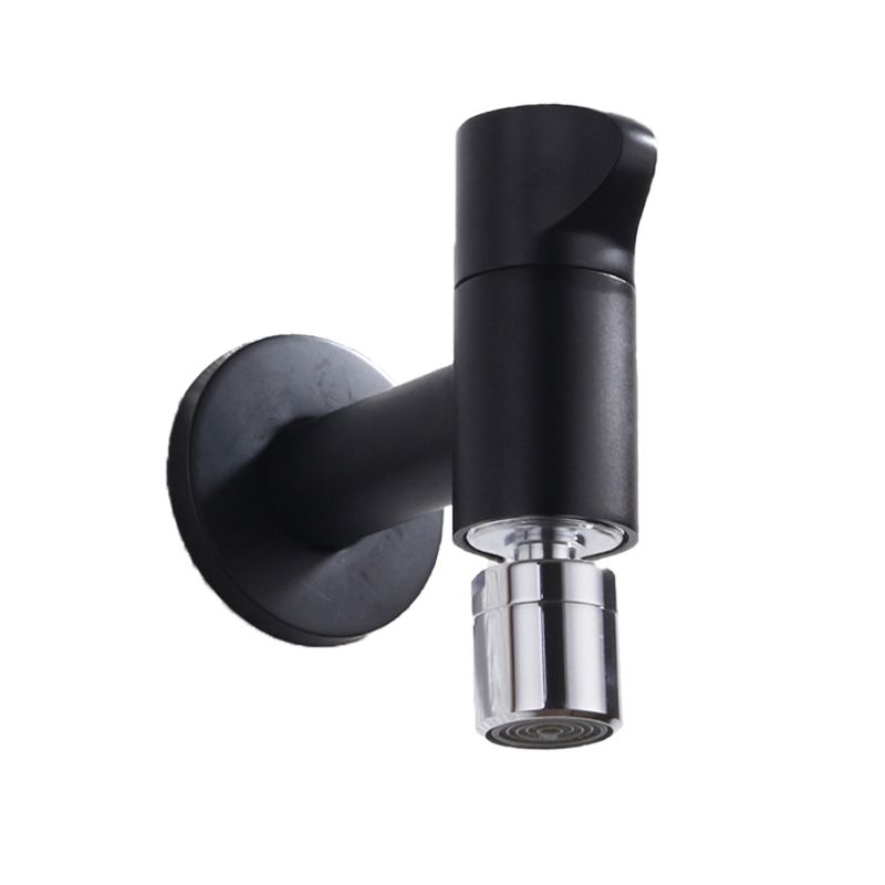 Contemporary Wall Mounted Bathroom Faucet Knob Handle Solid Brass Circular Faucet