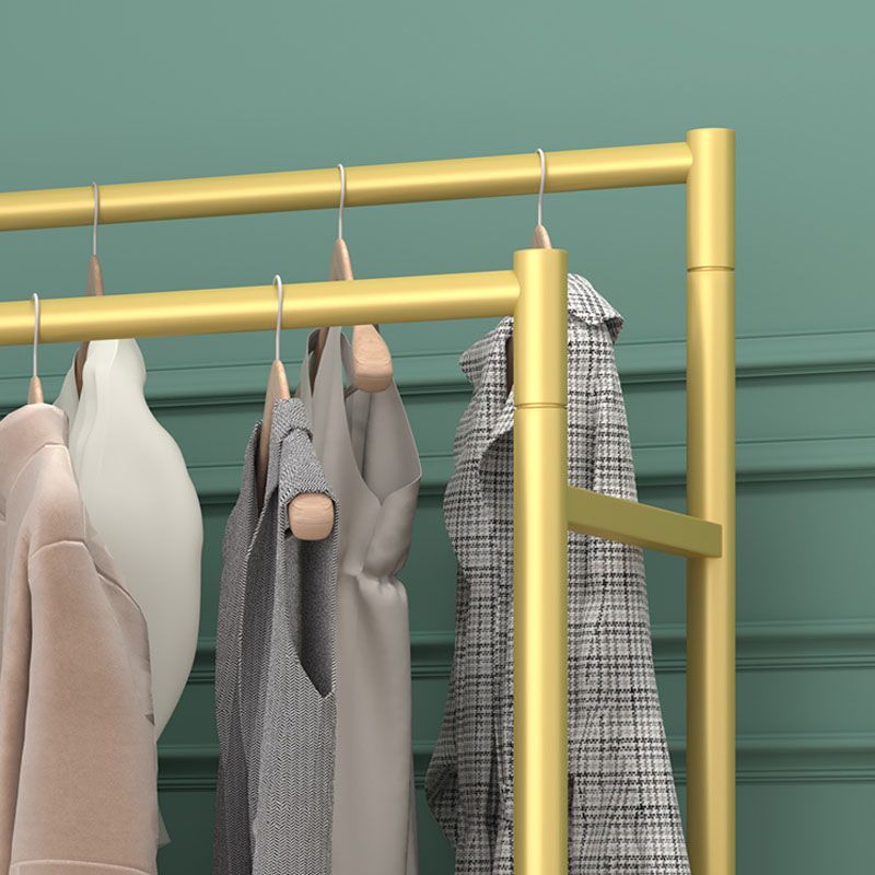 Contemporary Entryway Kit Metal Hanging Rails and Storage Shelving Coat Rack