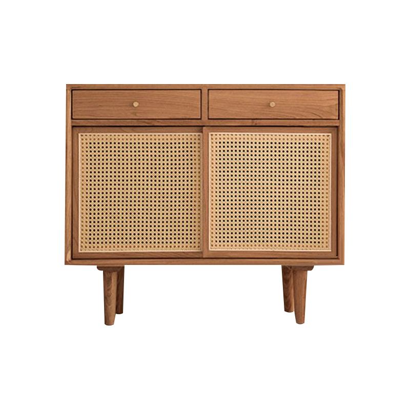 Solid Wood Storage Sideboard Modern Rectangle Server for Dining Room