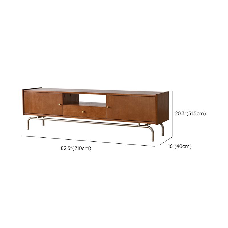 Modern TV Console Solid Wood Media Console TV Stand with Drawer