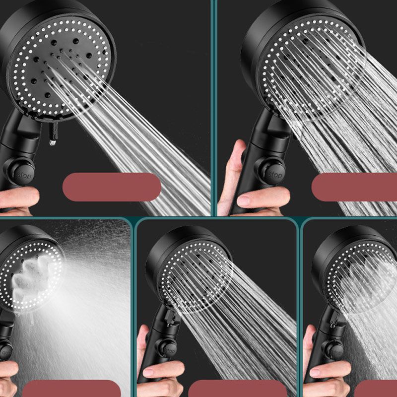 5 Setting Patterns Showerhead Plastic Round Handheld Shower Head