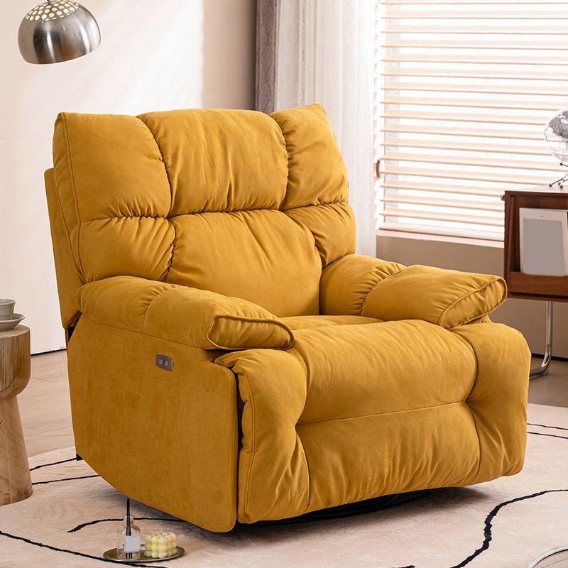 Swivel Rocker Standard Recliner Solid Color Metal Frame Recliner Chair