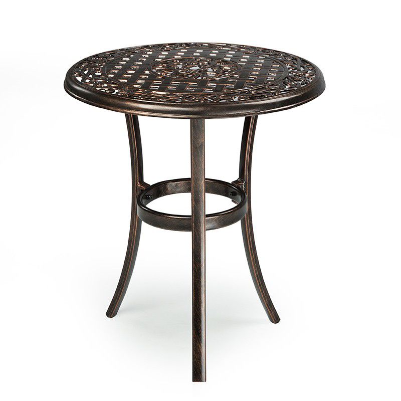 Aluminum Round Side Table Industrial Rust Resistant Patio Table