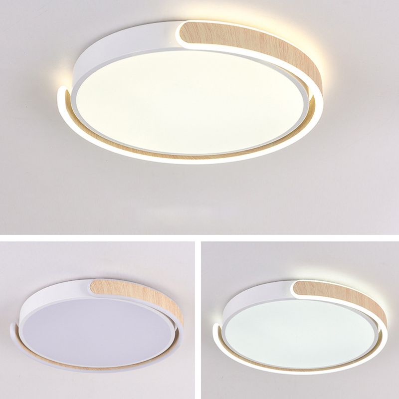 LED White Ceiling Light Modern Acrylic Flush Mount Lighting for Room