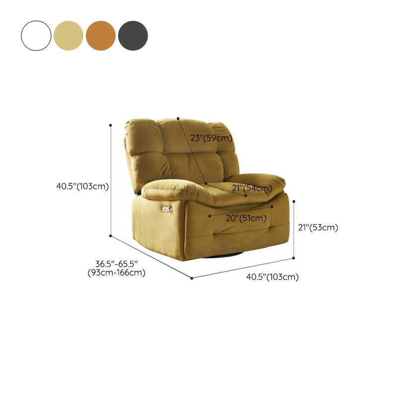 Solid Color Standard Recliner Upholstered Recliner Chair with Position Lock