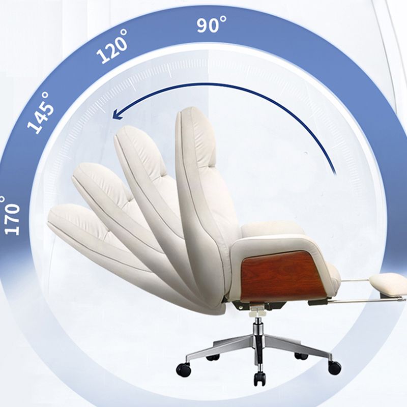 Fixed Arms Chair Modern No Distressing Ergonomic Office Chair with Wheels