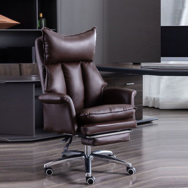 Upholstered Task Chair with Padded Arms Modern Office Chair with Wheels