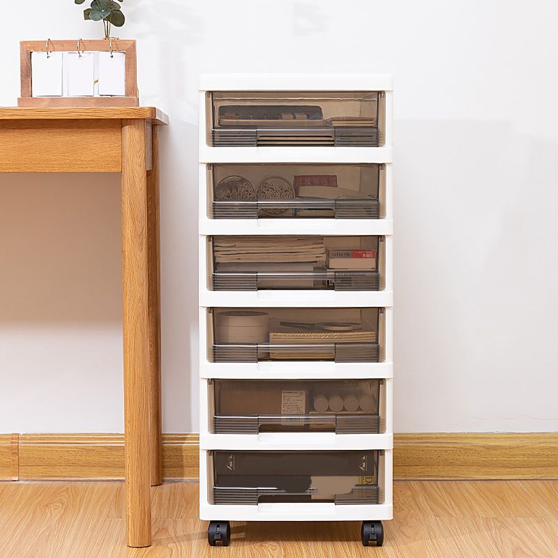 Vertical Transparent Filing Cabinet Modern Plastic Drawers Filing Cabinet