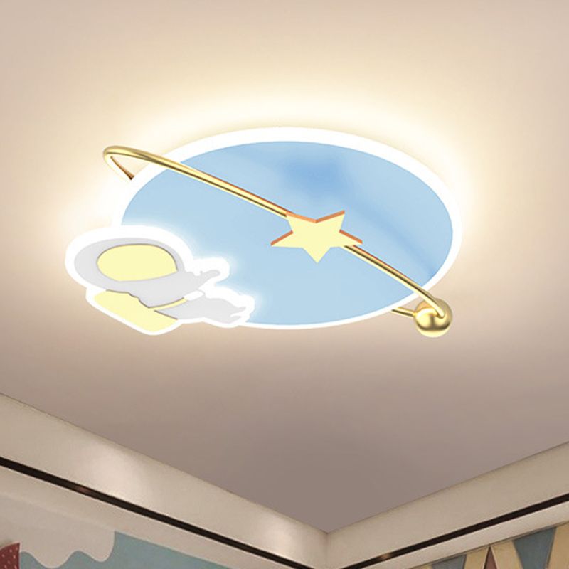 Creative Cartoon Surface Mounted Ceiling Light Kids Acrylic LED Flush Light for Bedroom