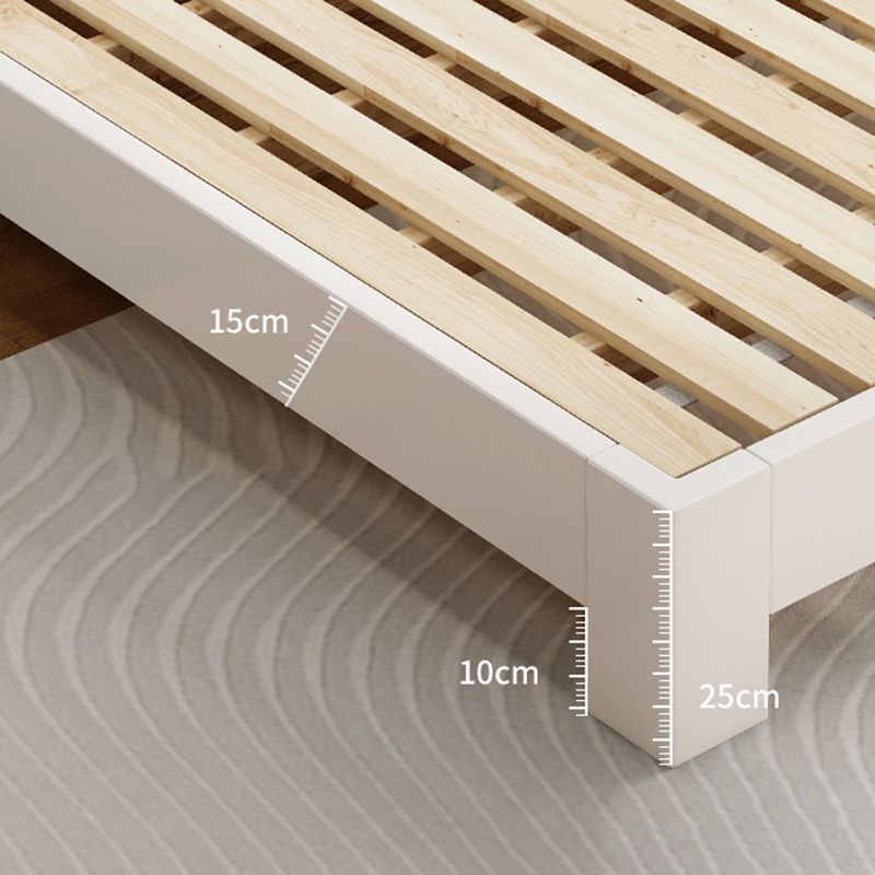 Scandinavian 9.84 " Tall Solid Color Wooden Platform Bed Frame