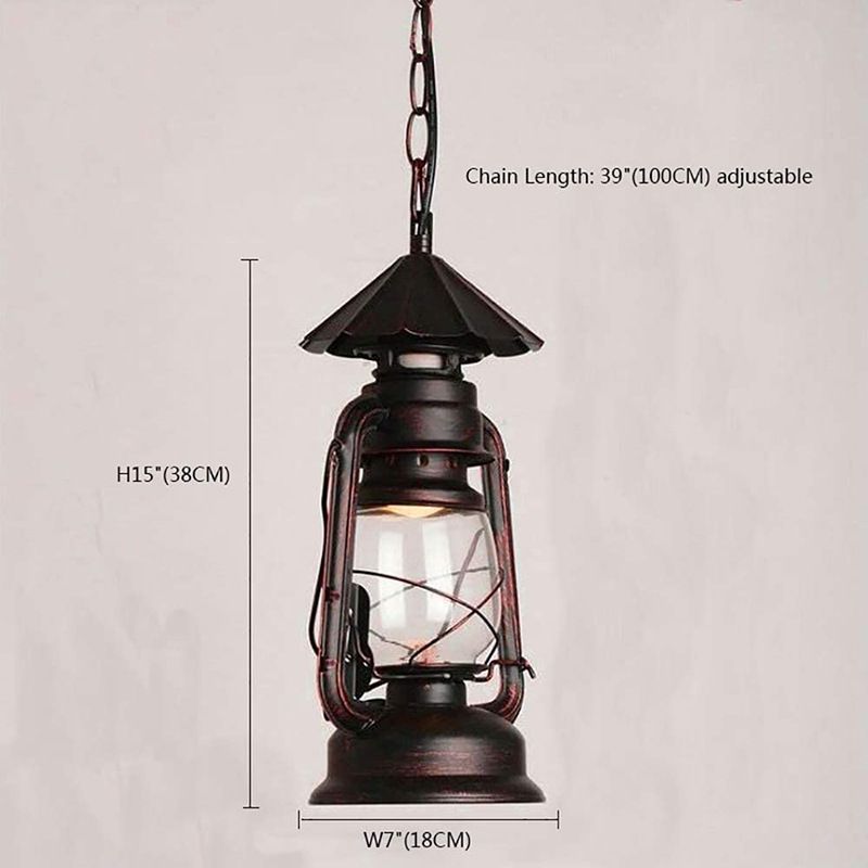 Lampada a sospensione per finitura in metallo Rust Lampada a forma di lampada a forma di luce nautica a forma di luce