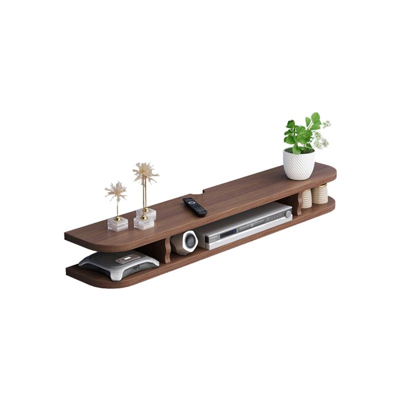 Floating TV Console with Open Storage , Faux Wood Media Console TV Stand , 8.7 - Inch D