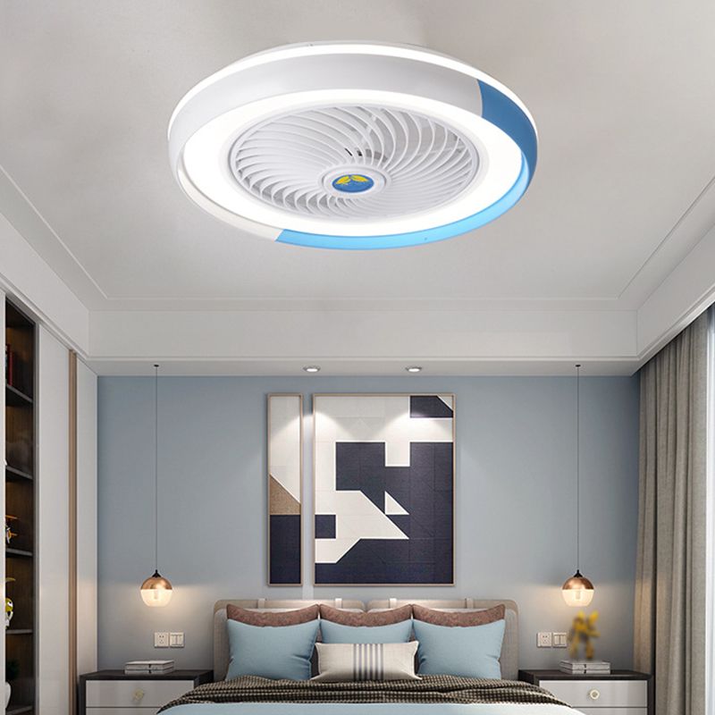 Metal Ceiling Fan Light Modern Style 2 Light Ceiling Fan Lighting for Living Room