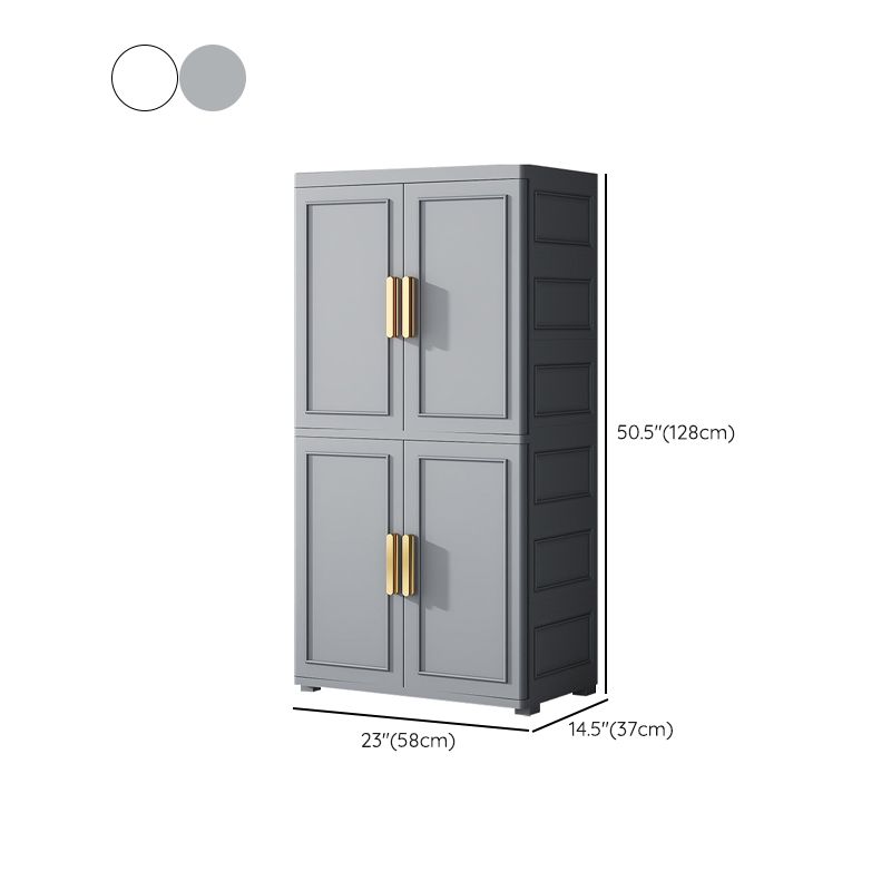 Plastic Kids Closet Nordic Style Wardrobe Closet with Storage Drawers