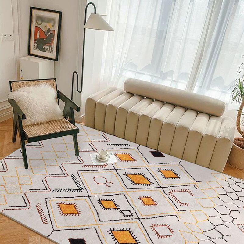 Boho-Chic Living Room tapis multicolored abstrait imprimé tapis intérieur polypropylène Easy Care Anim Friendly Area Captide